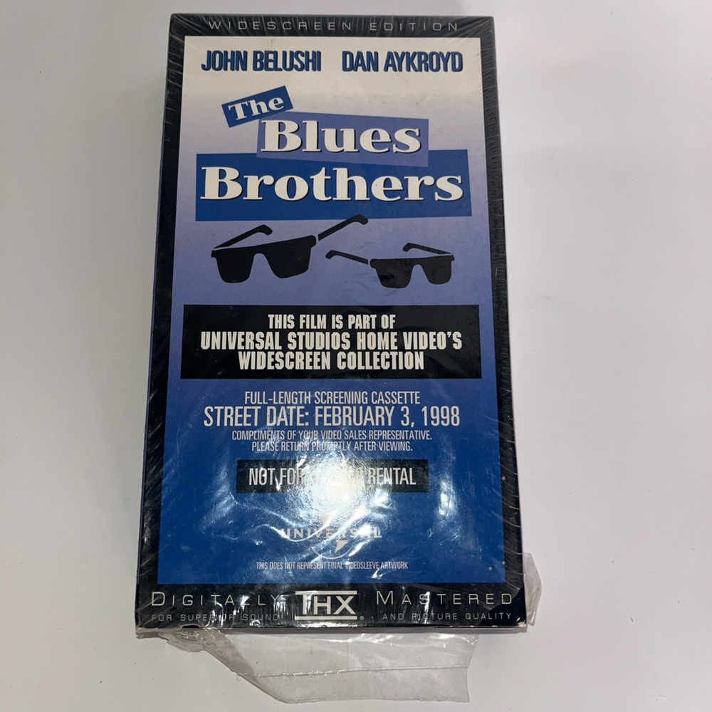 Sealed The Blues Brothers VHS Rewind Screener Screening Tape Promotional